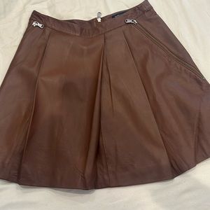 Marc by Marc Jacob’s brown pleated leather skirt